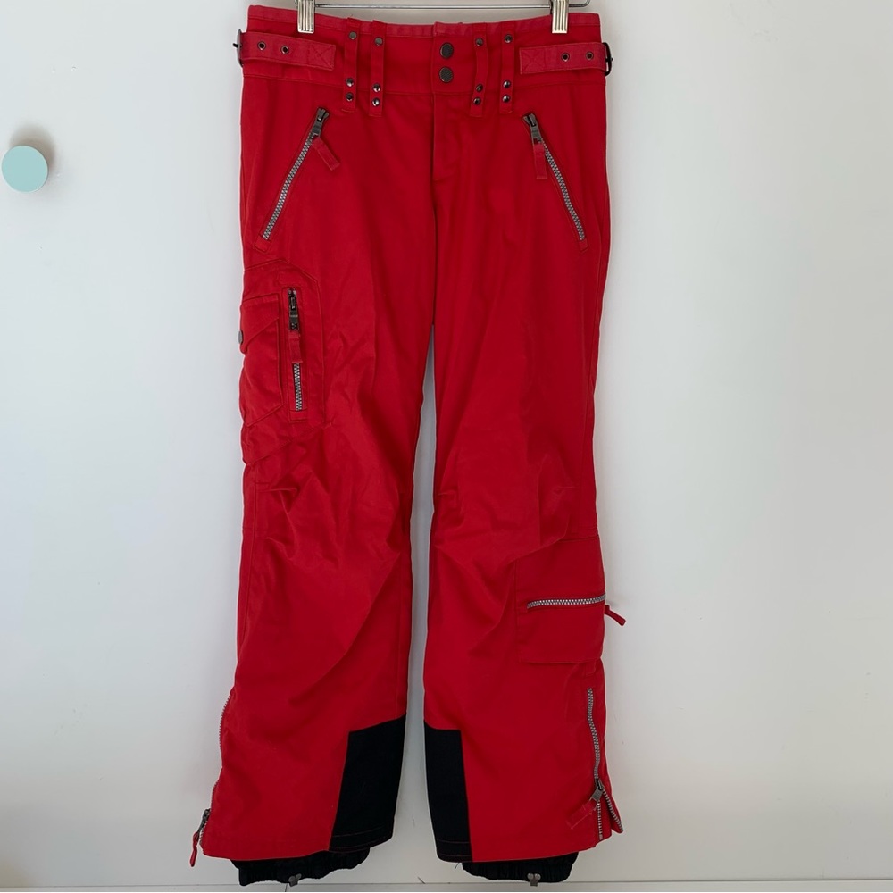 SKEA Luxury Red Cargo Ski Pants Sz 2